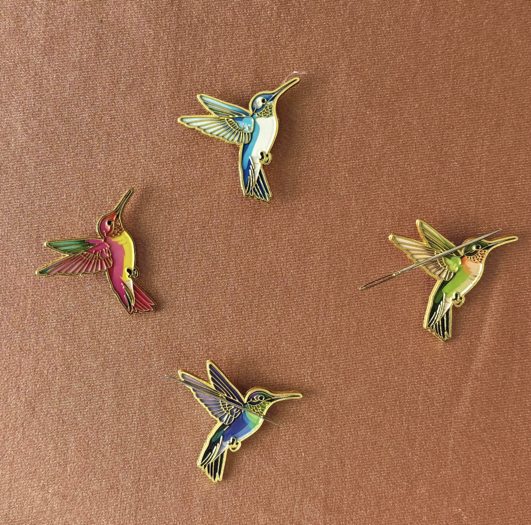 Colorful Hummingbird Strong Needle Minder for Cross Stitch, Embroidery, Crafts