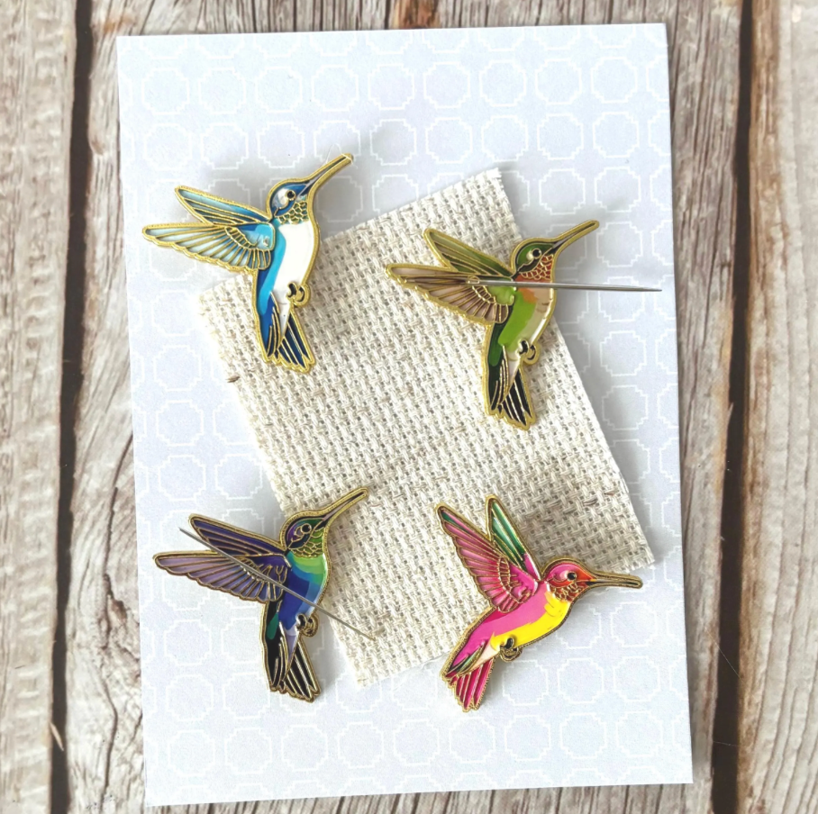 Colorful Hummingbird Strong Needle Minder for Cross Stitch, Embroidery, Crafts